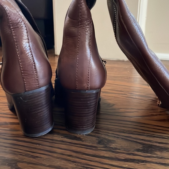 25. Guess Brown Heeled Knee High Boots - Picture 5 of 6